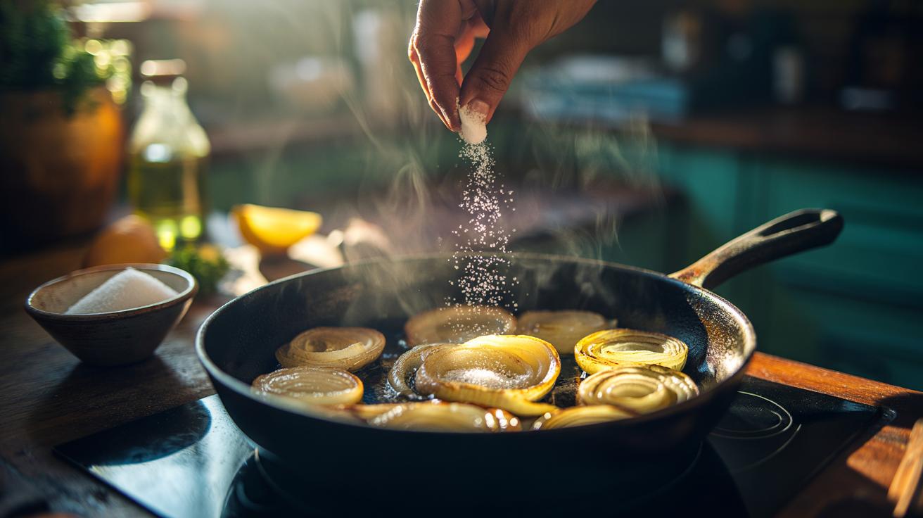 The baking soda pinch that makes onions cook faster : how it softens cell walls instantly