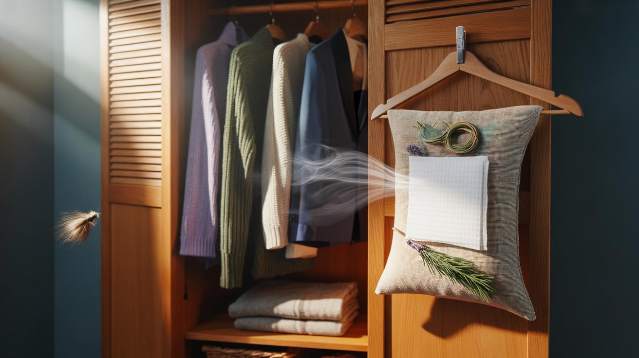 The dryer sheet in wardrobes that repels moths naturally : how scent keeps clothes safe
