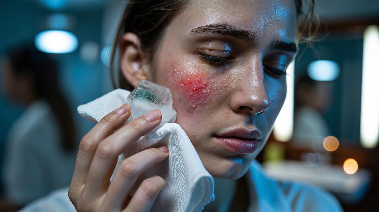 The ice cube rub that shrinks pimples overnight : how cold reduces redness fast