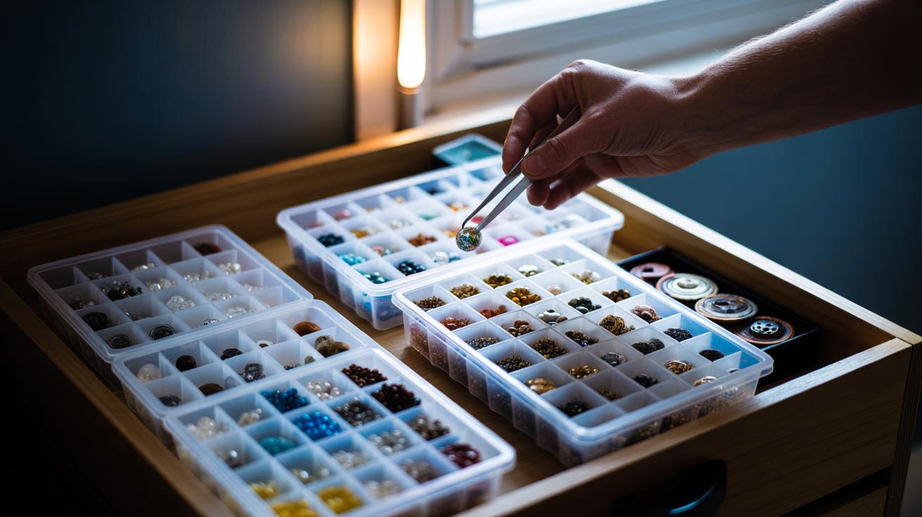 The ice cube tray that organises beads and buttons : how slots end drawer chaos forever