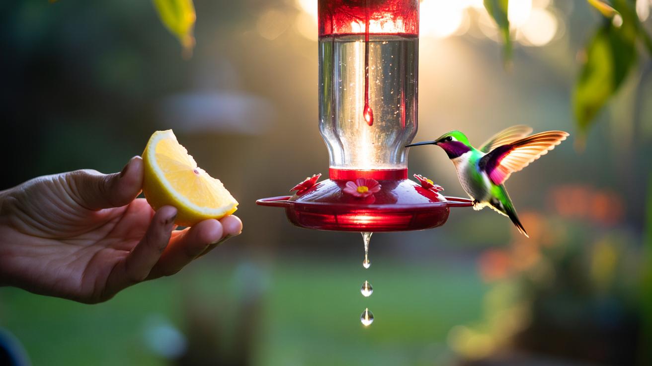 The lemon in hummingbird feeders that keeps sugar water clear : how acid stops mould growing