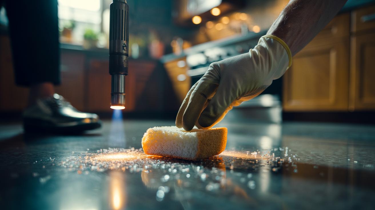 The old bread trick that picks up tiny glass shards safely : how soft crumbs trap sharp pieces