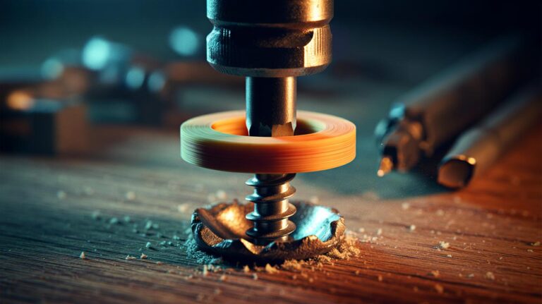 Illustration of a rubber band placed over a stripped screw head to fill gaps and improve screwdriver grip.