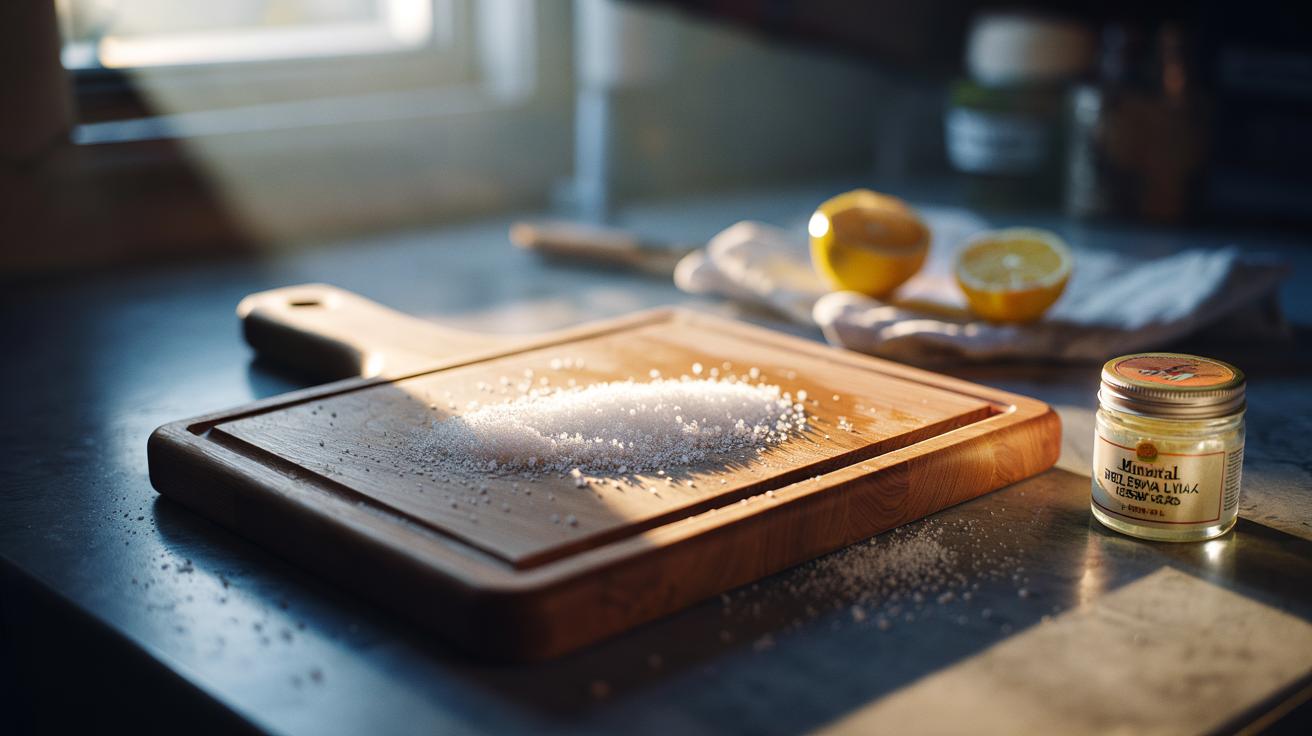The salt on cutting boards that stops them warping : how it draws out excess moisture