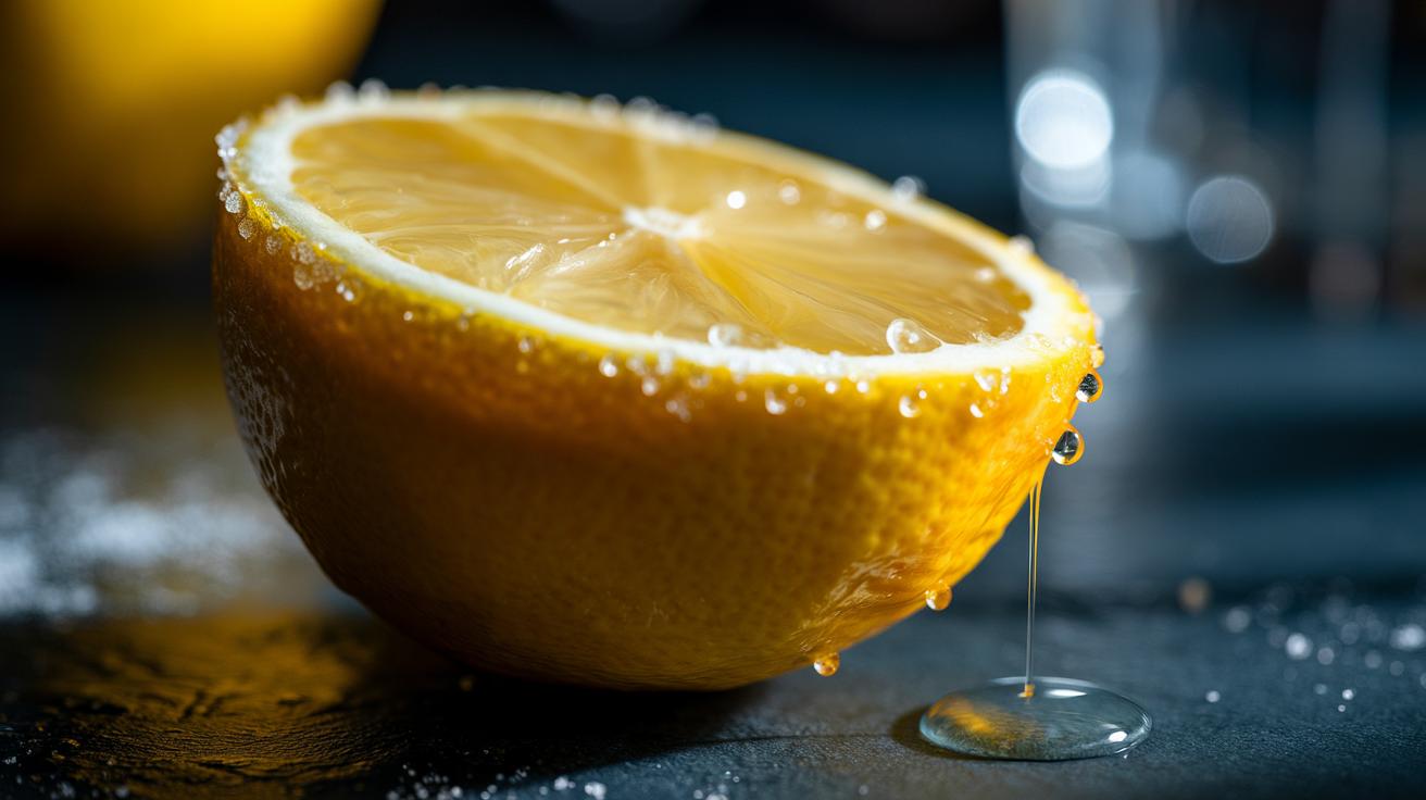 Illustration of a citrus slice with a sugar rim that prevents juice from running