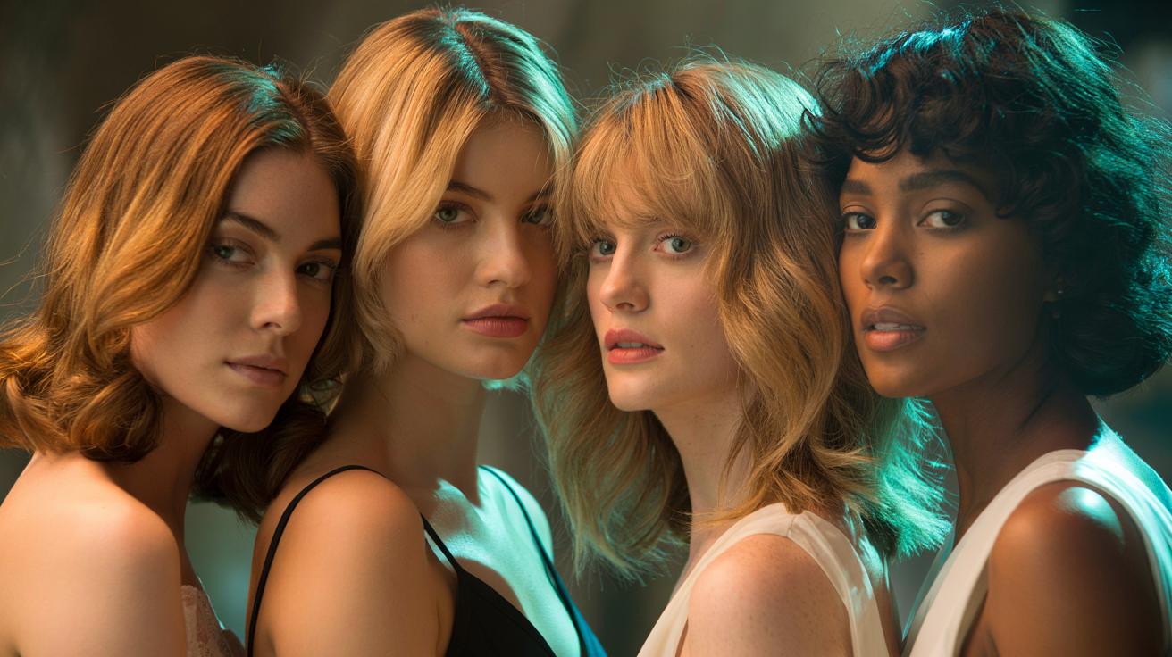 Illustration of a soft-layered haircut enhancing natural face shape